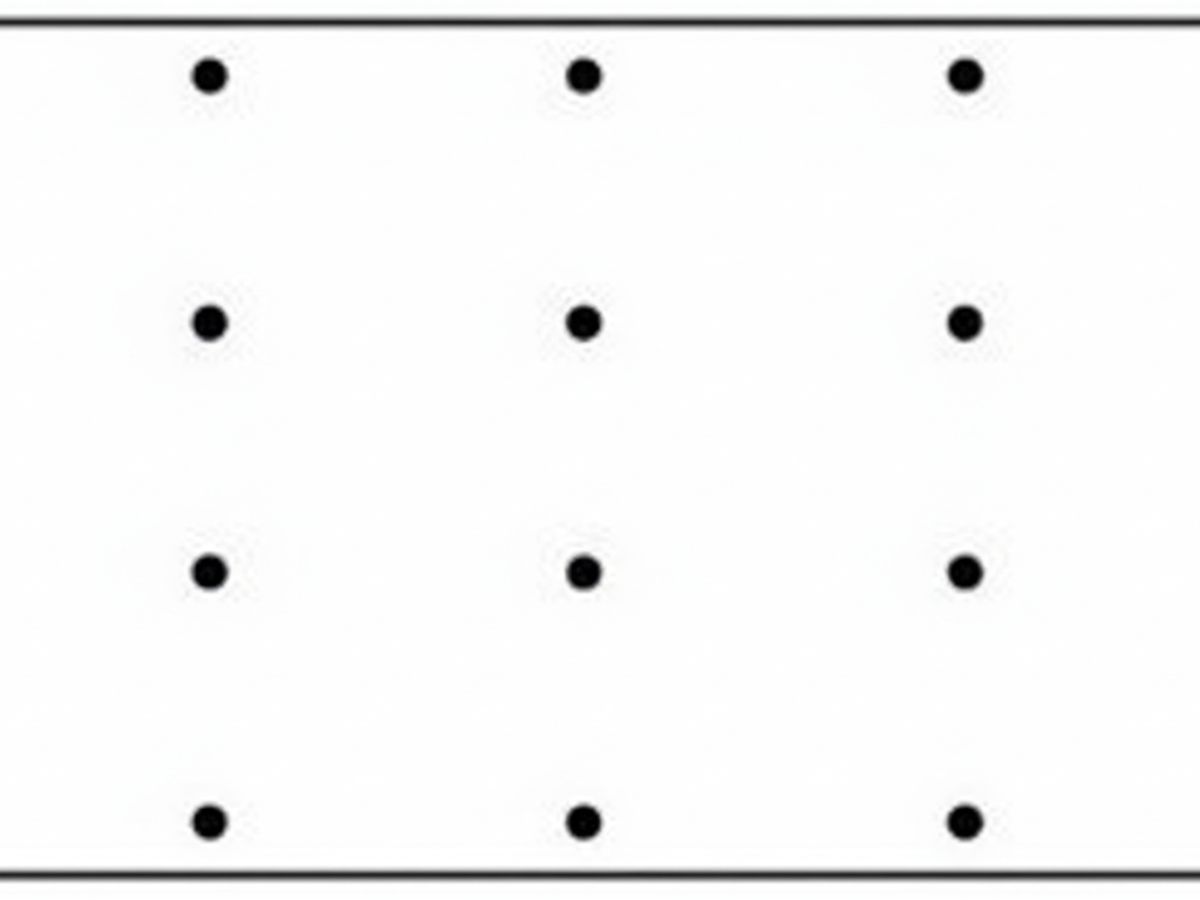 Grid pattern of evenly spaced black dots on a white background