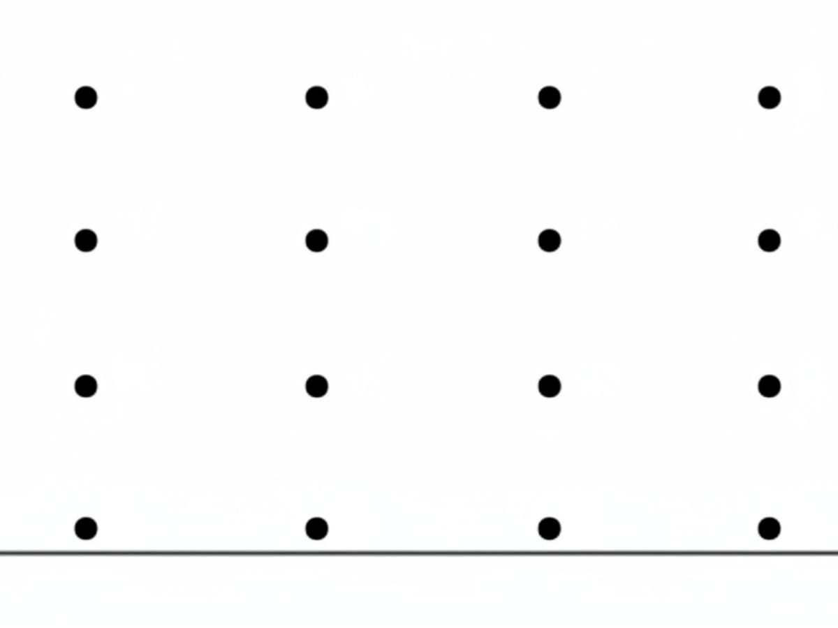 Grid pattern of evenly spaced black dots on a white background