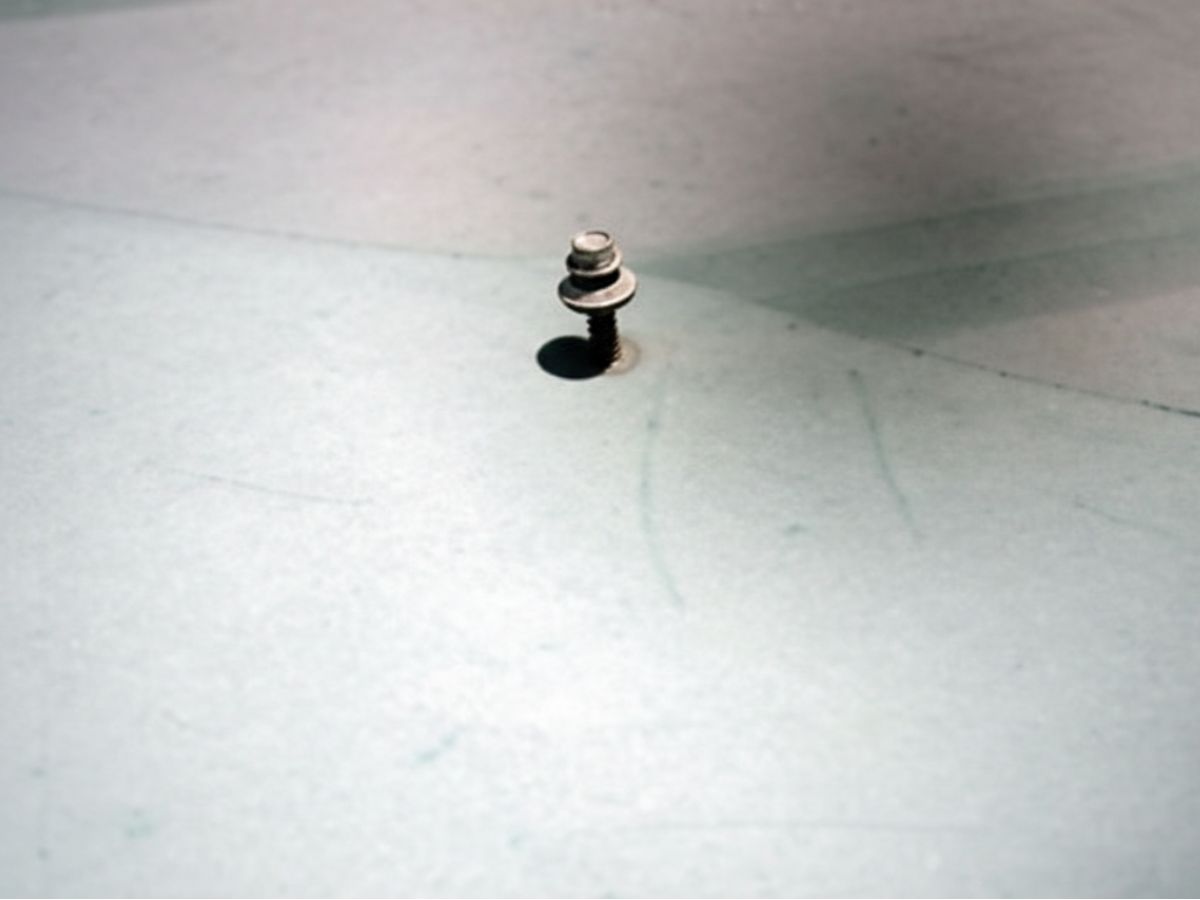 Loose fastener on metal roof panel
