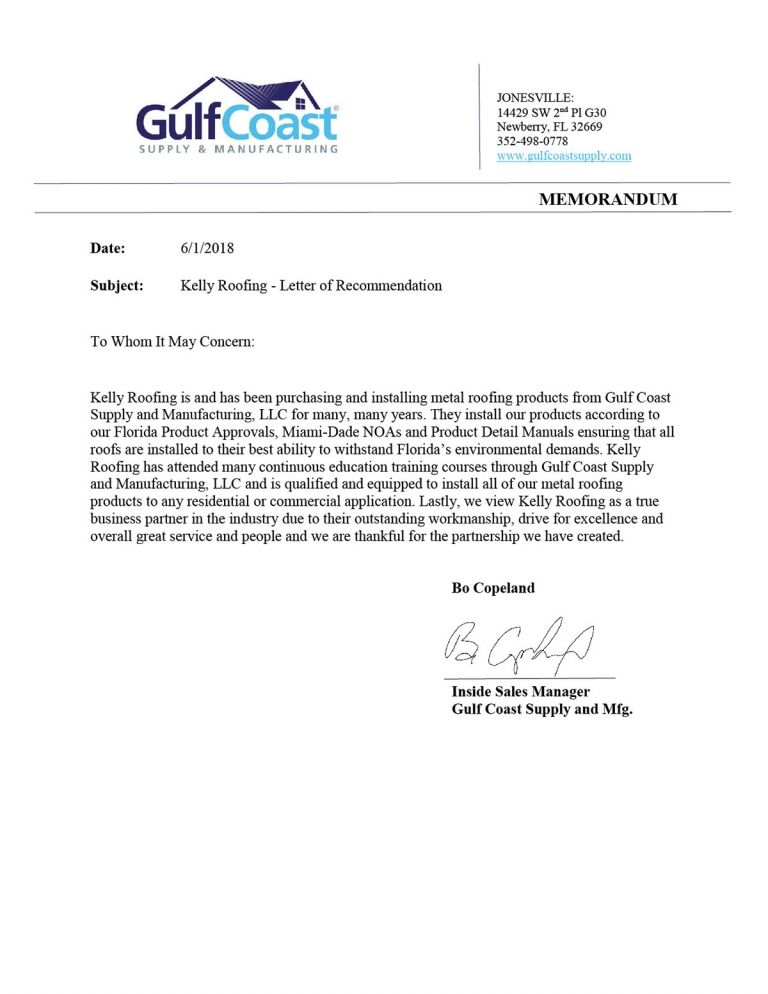 Roofing Letter Of Completion Template Roofing Letter Of Completion Template