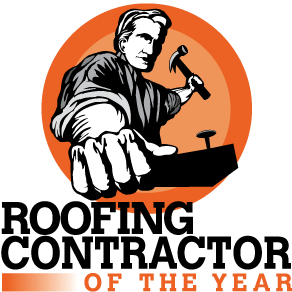 Roofing Contractor of The Year logo.