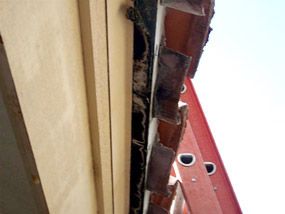 Tiles sliding off the roof