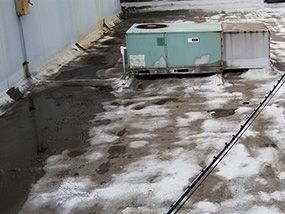 Spray foam on a flat roof
