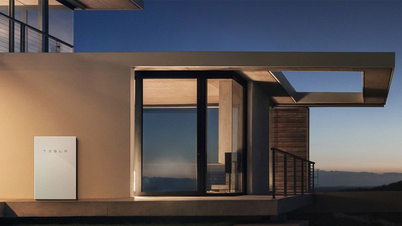 Modern Tesla solar powered home