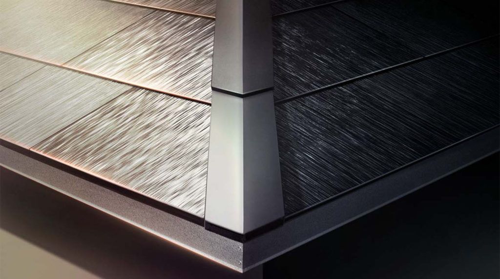 A close-up image of a Tesla Solar Roof.