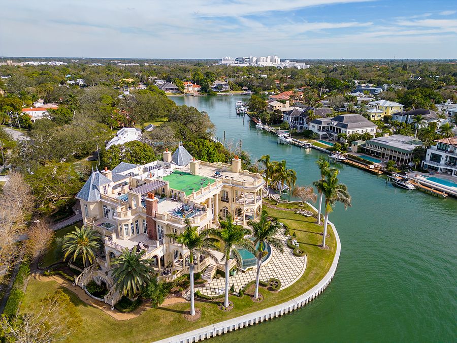 aerial view of a home in fort myers