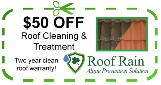 $50 Roof Cleaning Coupon from Kelly Roofing.